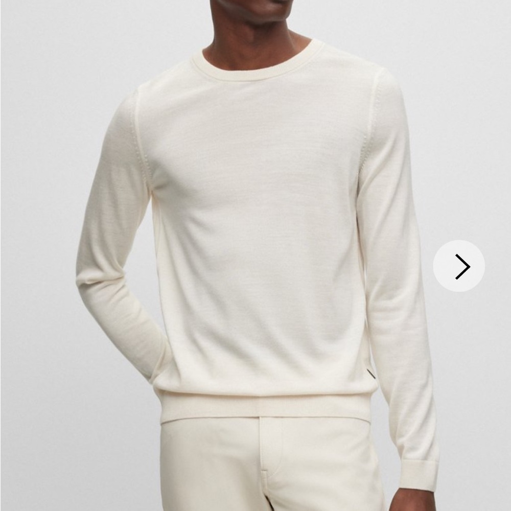 NWT Hugo Boss Leno-P Slim Fit Sweater in Virgin Wool